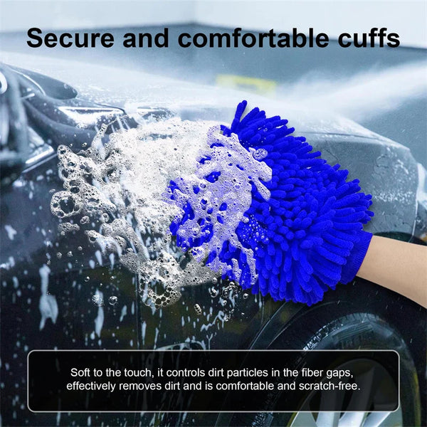 Plush Car Cleaning Gloves